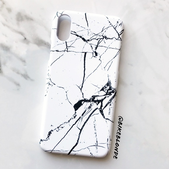 Accessories - NEW iPhone X 10 White Granite Marble Hard PC Case